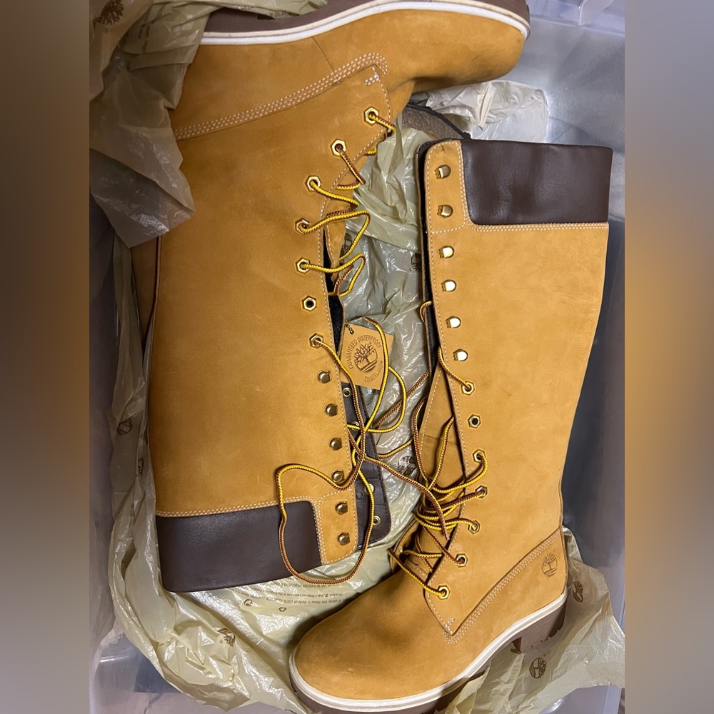 Womens Timberland 14" Premium Waterproof Boot - Wheat